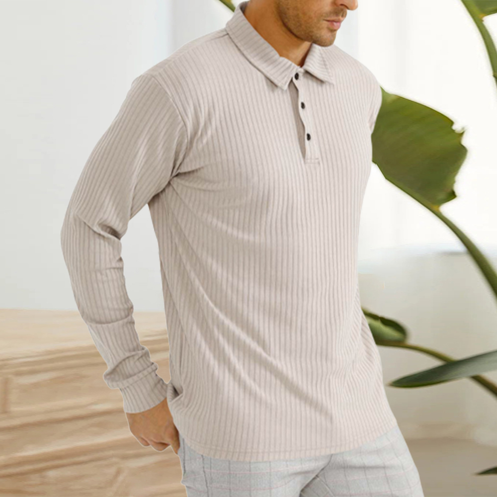 Blauschwan™ Herren Classic Casual Revers Knopf Langarm Polo Shirt