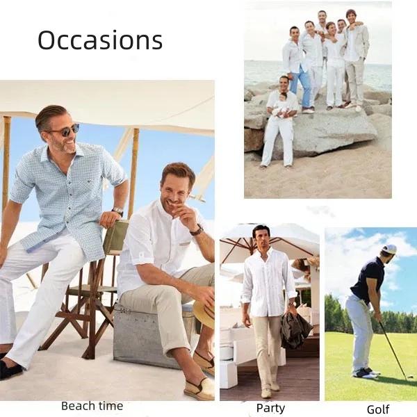 Cosline Breathable Linen Pants For Men
