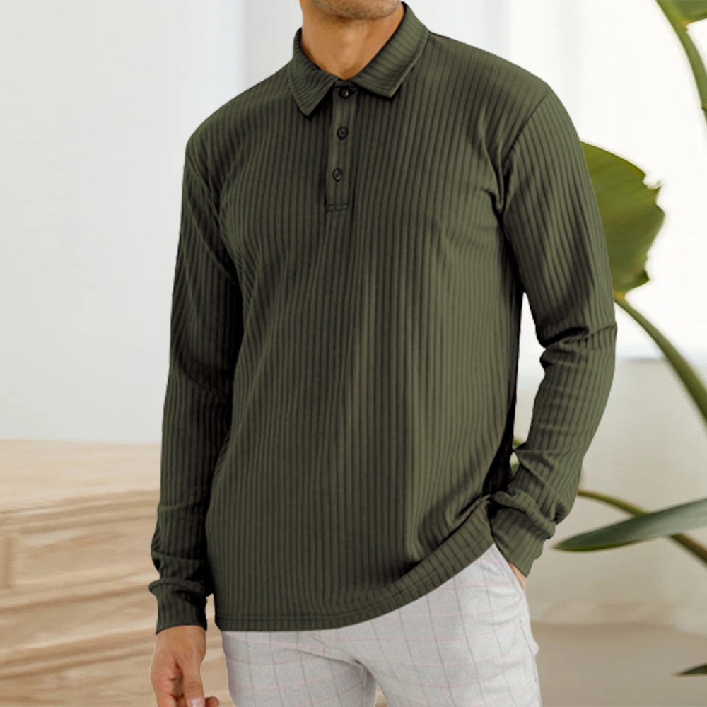 Blauschwan™ Herren Classic Casual Revers Knopf Langarm Polo Shirt