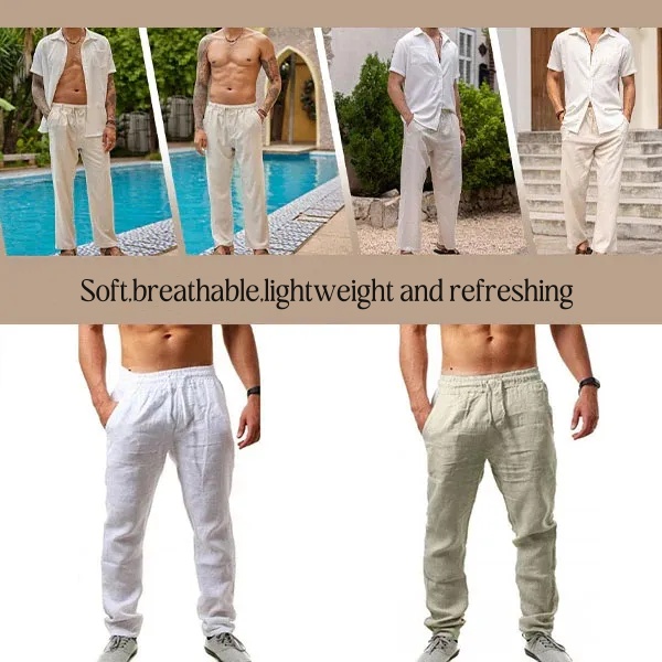 Cosline Breathable Linen Pants For Men