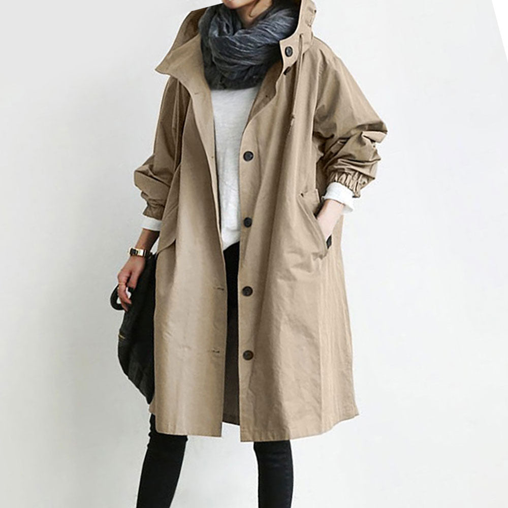 Cosline Waterproof windbreaker jacket with hood in plus size