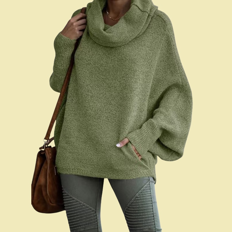 Blauschwan™ Pullover Mit Wasserfallausschnitt Und Taschen Für Damen
