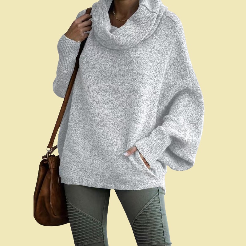 Blauschwan™ Pullover Mit Wasserfallausschnitt Und Taschen Für Damen