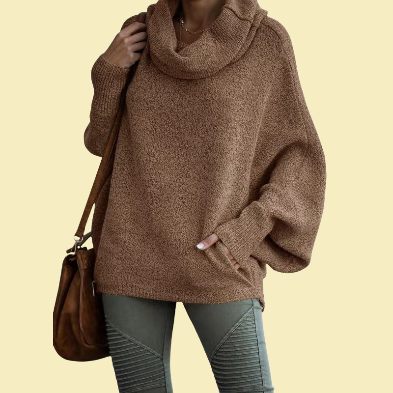 Blauschwan™ Pullover Mit Wasserfallausschnitt Und Taschen Für Damen