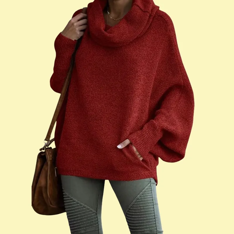 Cosline Women's turtleneck sweater with pockets