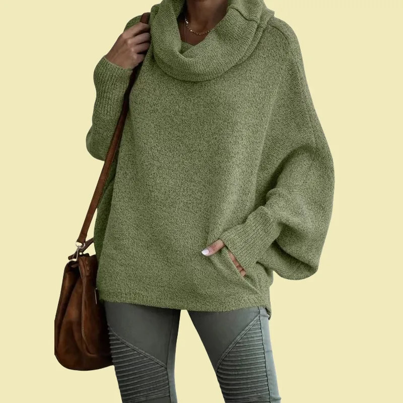 Cosline Women's turtleneck sweater with pockets