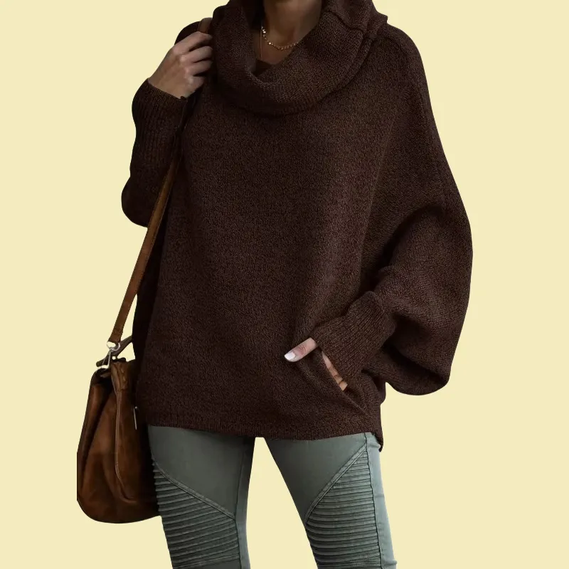 Cosline Women's turtleneck sweater with pockets