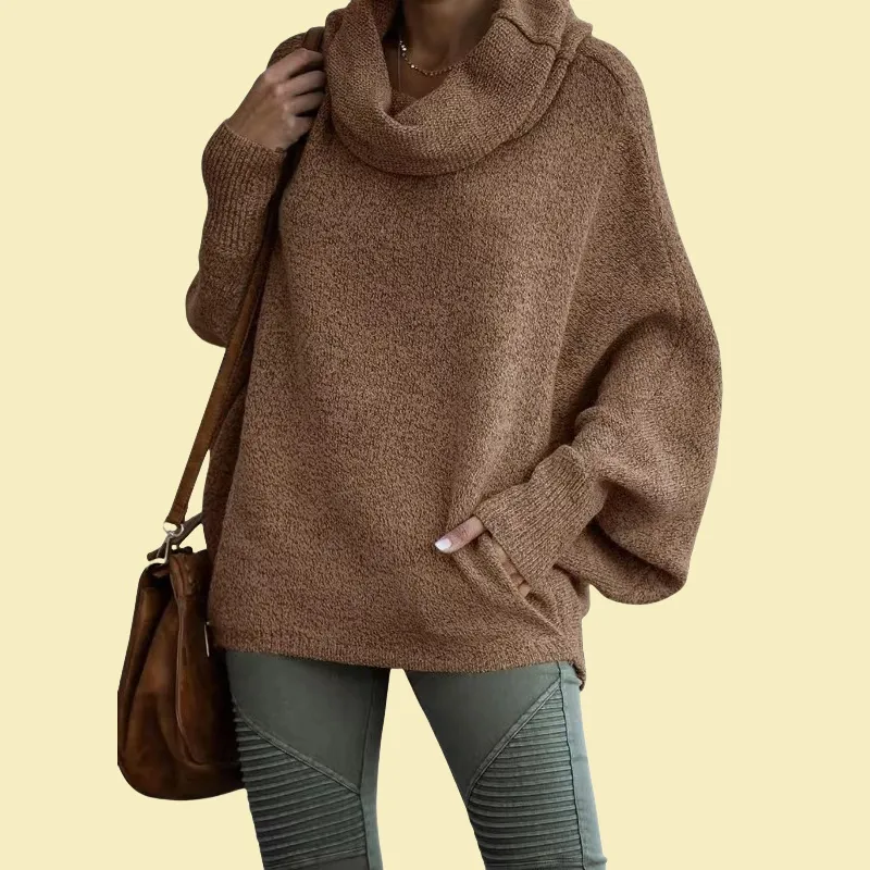 Cosline Women's turtleneck sweater with pockets
