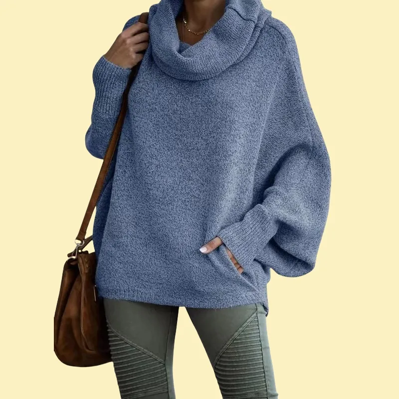 Cosline Women's turtleneck sweater with pockets