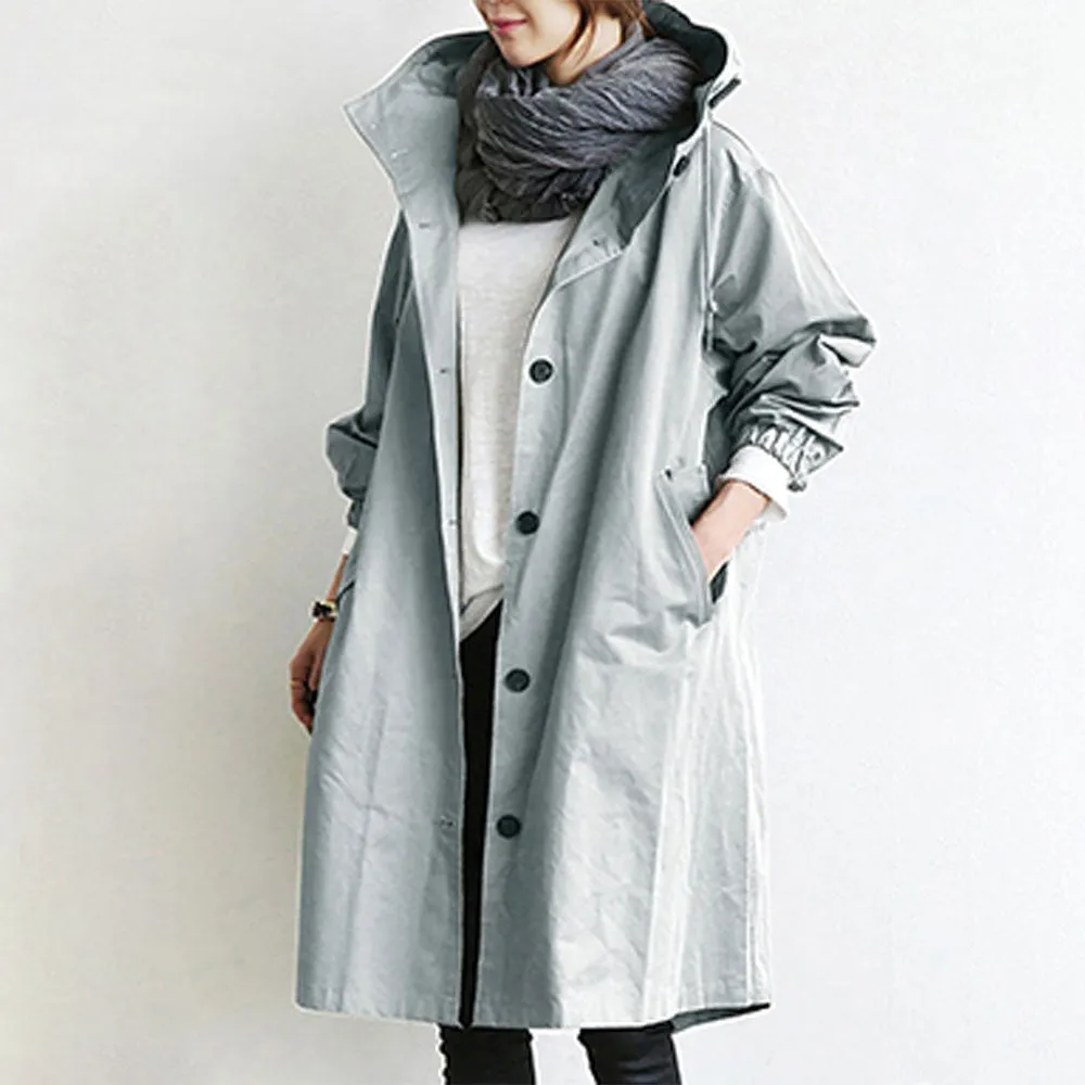 Cosline Waterproof windbreaker jacket with hood in plus size