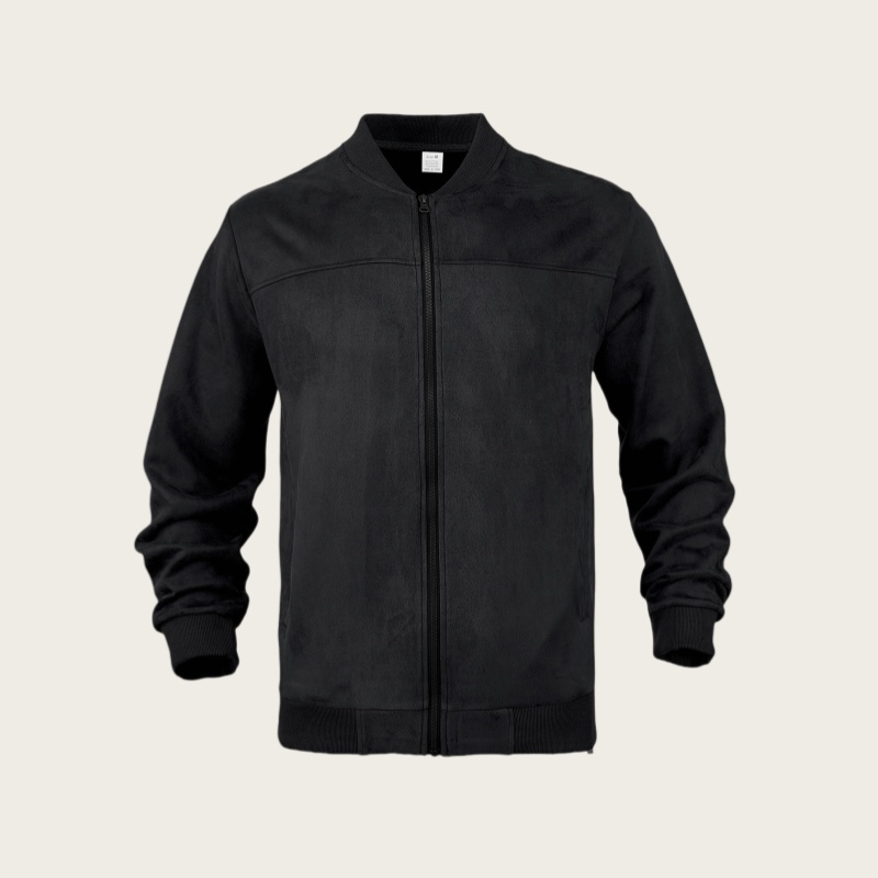 Cosmine Einfarbige Vintage-Jacke Aus Wildleder Für Herren