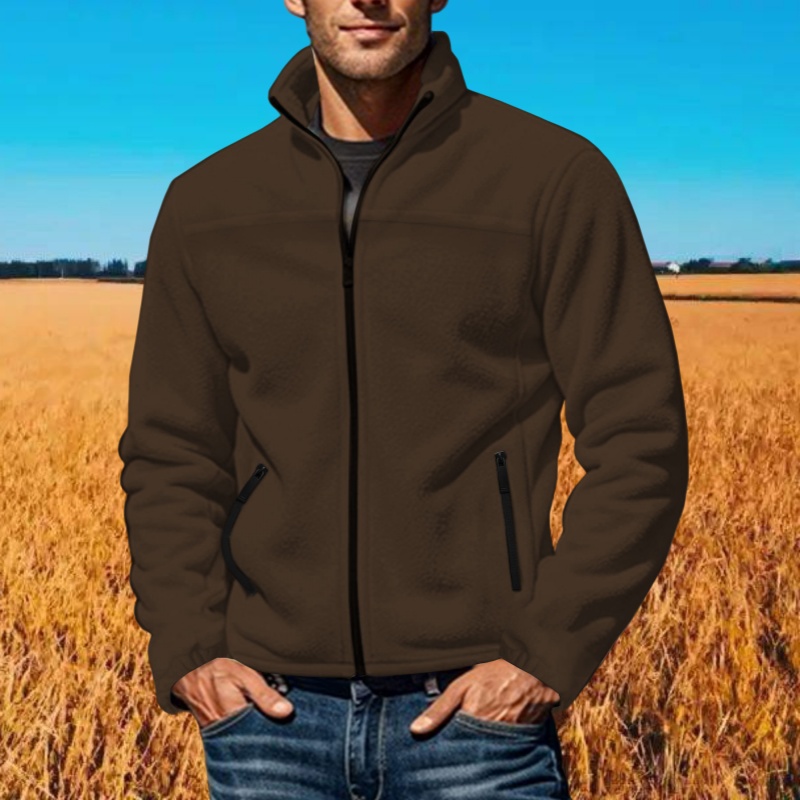 Cosmine Herren Fleecejacke Mit Stehkragen