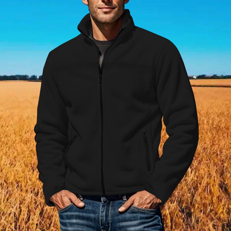 Cosmine Herren Fleecejacke Mit Stehkragen