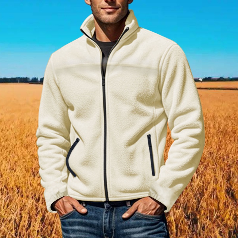 Cosmine Herren Fleecejacke Mit Stehkragen