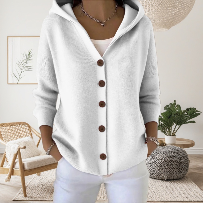 Csoline Soft-touch Hooded Cardigan