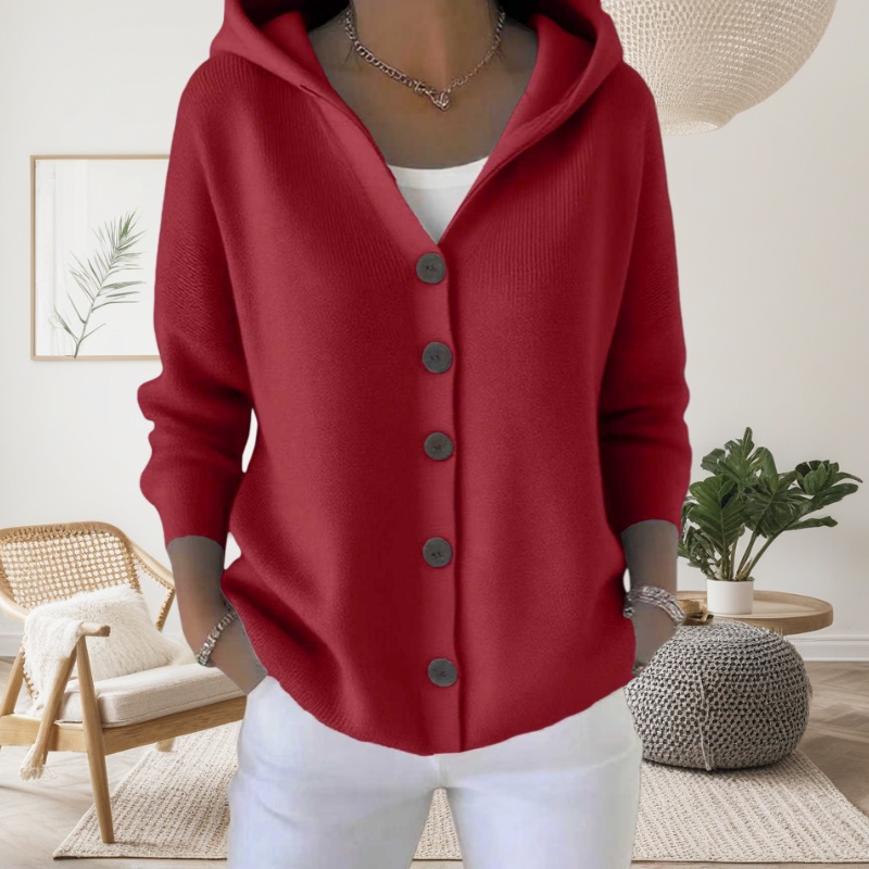 Csoline Soft-touch Hooded Cardigan
