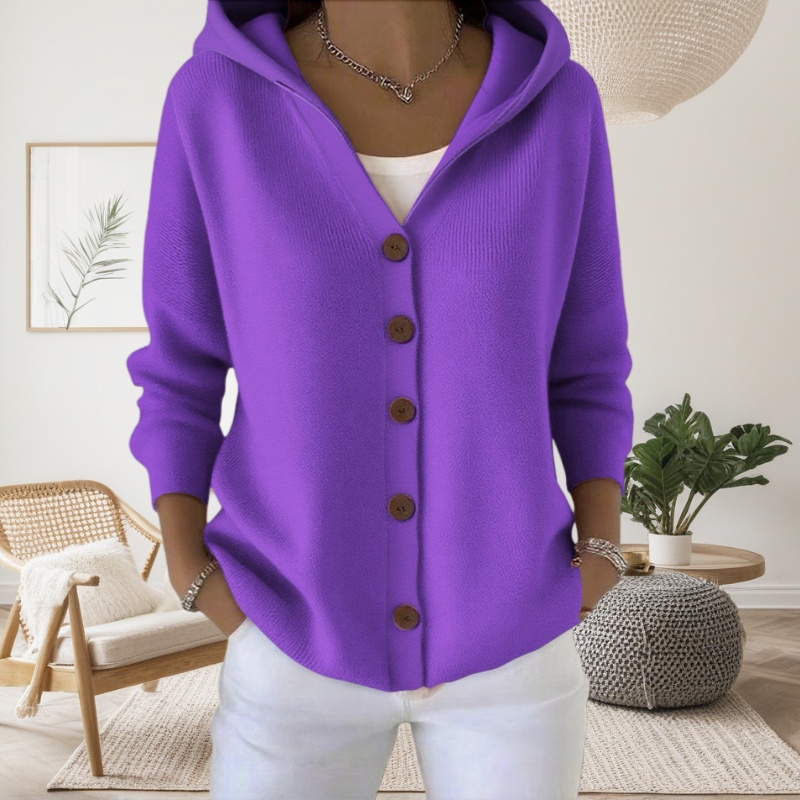 Csoline Soft-touch Hooded Cardigan