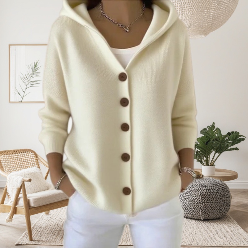 Csoline Soft-touch Hooded Cardigan