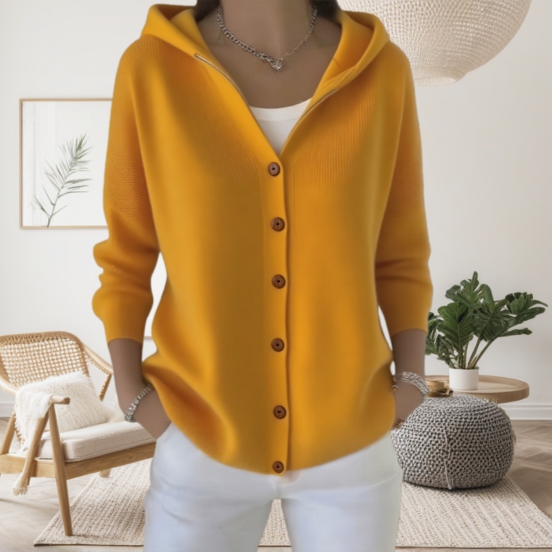 Csoline Soft-touch Hooded Cardigan