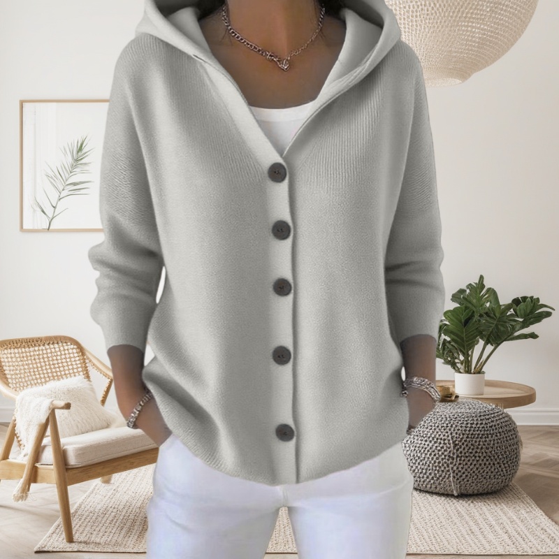 Csoline Soft-touch Hooded Cardigan