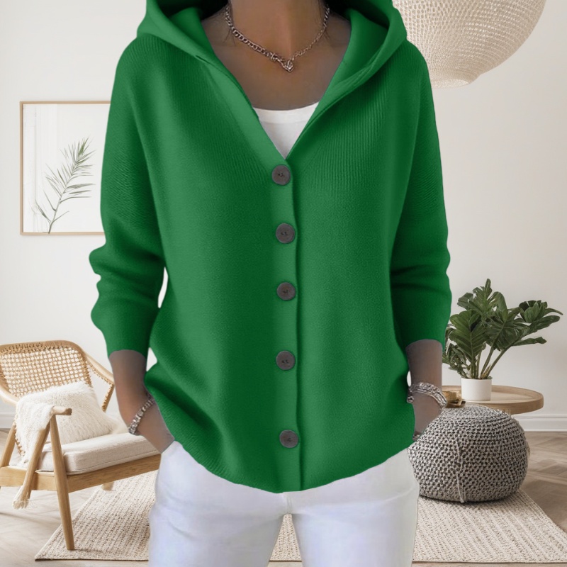 Csoline Soft-touch Hooded Cardigan
