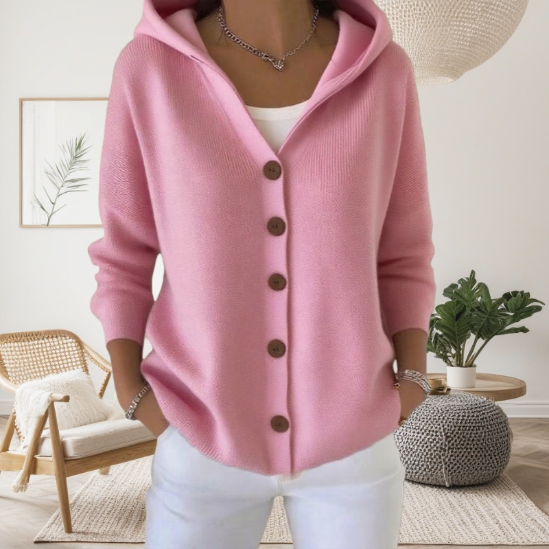 Csoline Soft-touch Hooded Cardigan