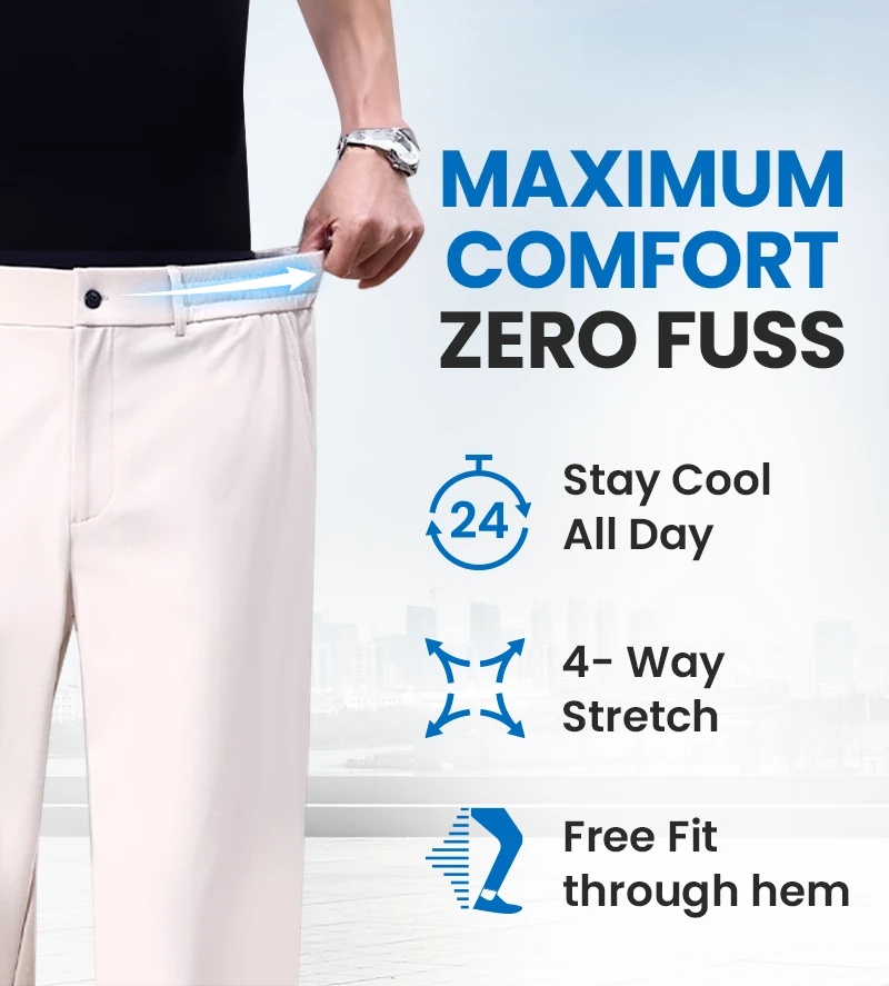 Cosline Ultra Comfort Ice Silk Flexible Casual Pants