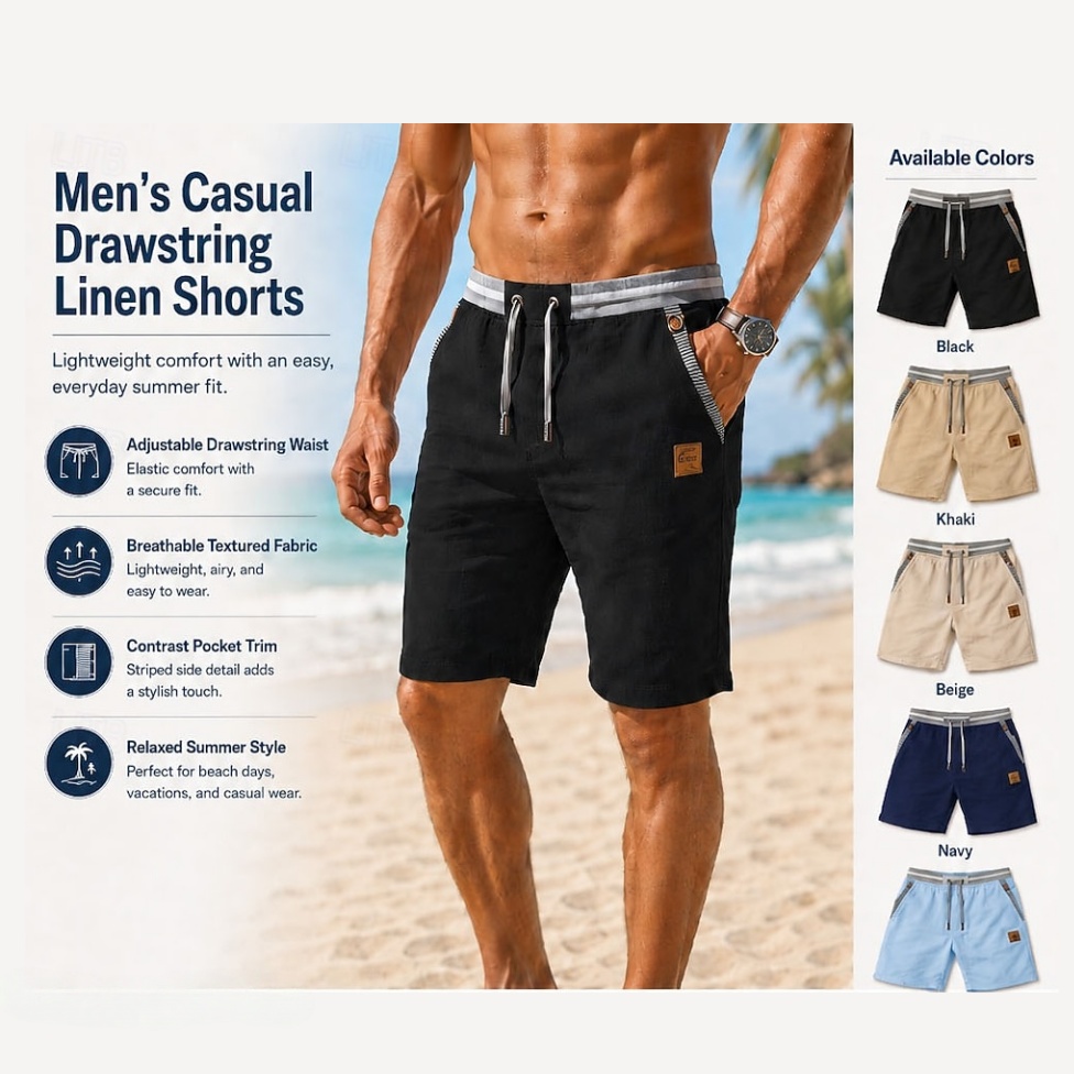Cosline Men's Summer Beach Shorts