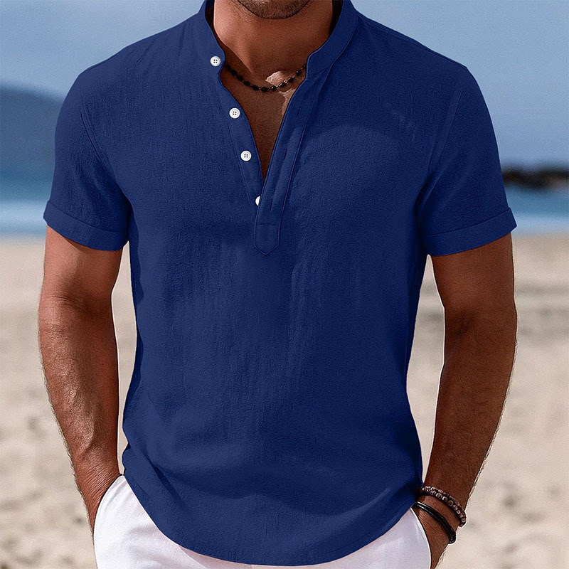 Cosline Men's linen pullover shirt