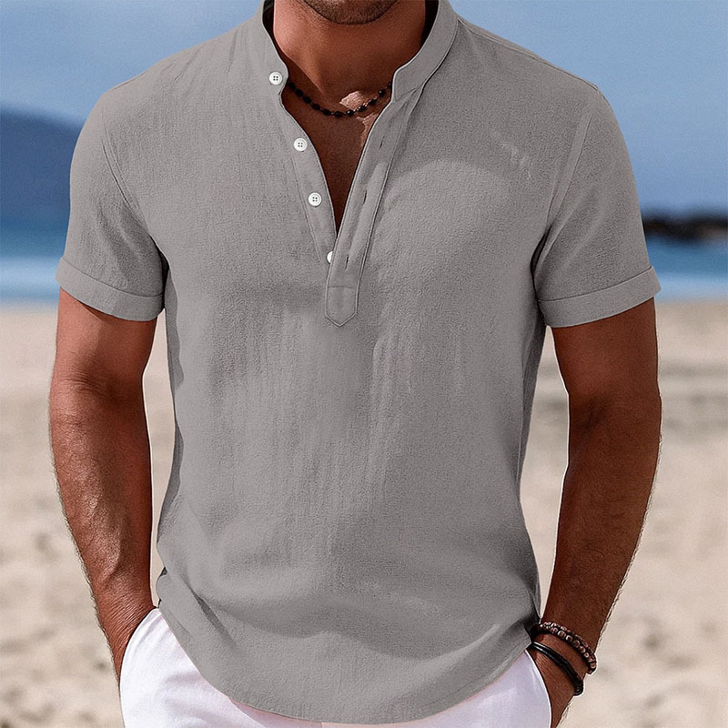 Cosline Men's linen pullover shirt