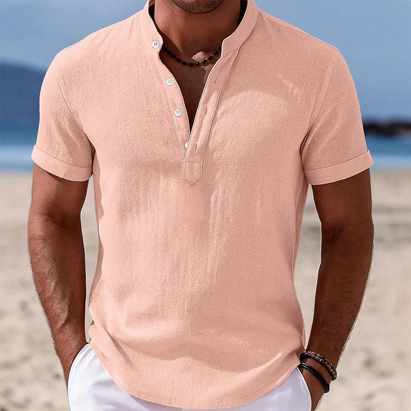 Cosline Men's linen pullover shirt
