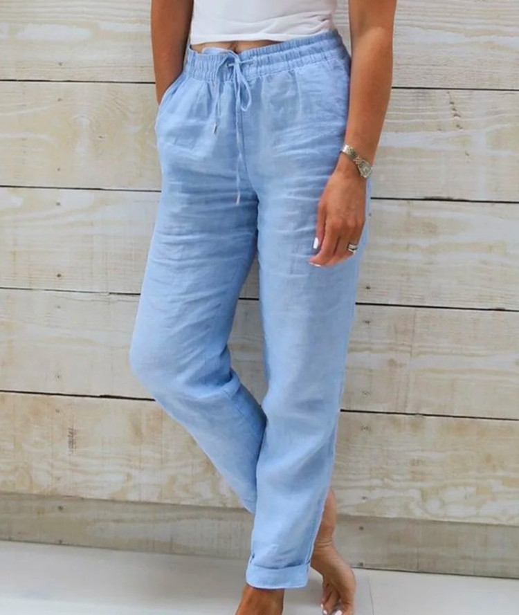 Cosline Women's cotton and linen blend trousers