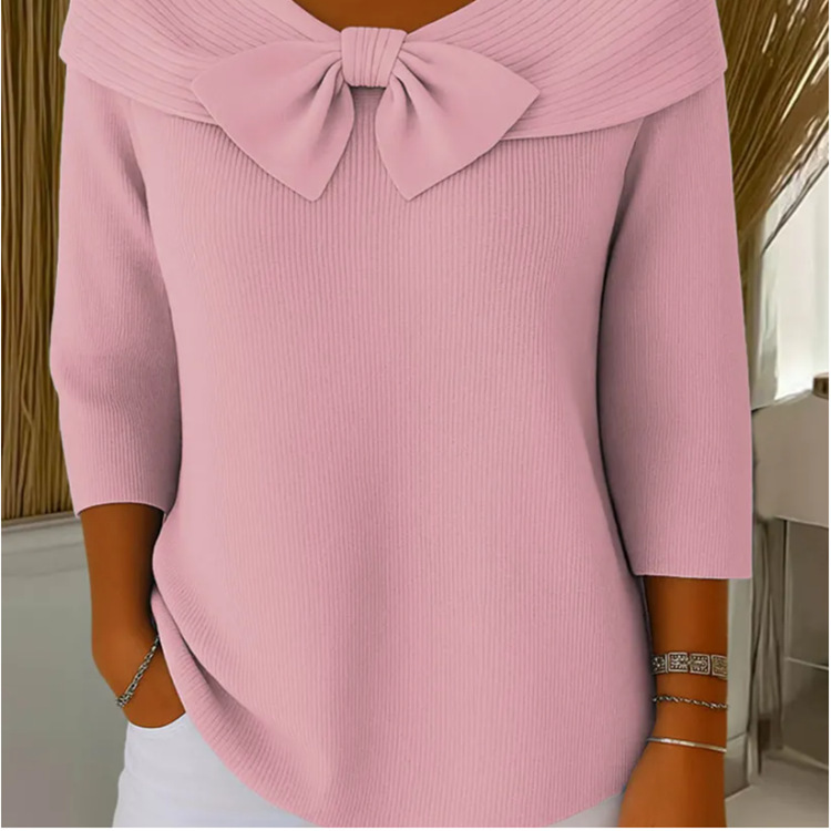 Cosline Elegant Bow Knit Jumper