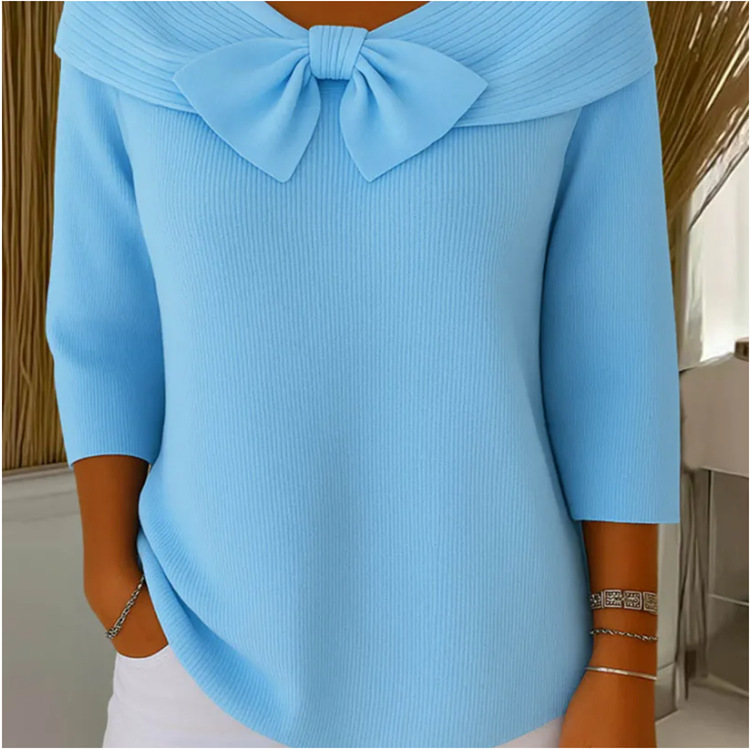 Cosline Elegant Bow Knit Jumper