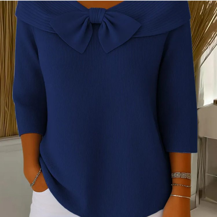 Cosline Elegant Bow Knit Jumper