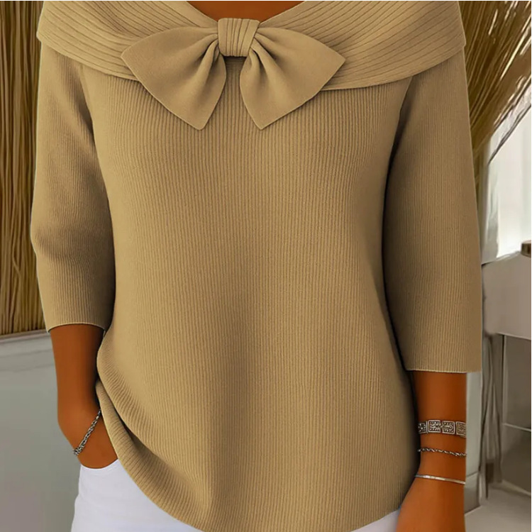 Cosline Elegant Bow Knit Jumper