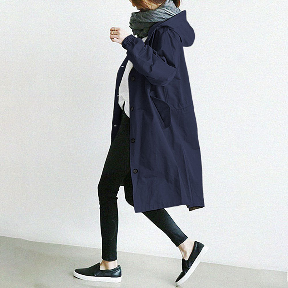 Cosline Waterproof windbreaker jacket with hood in plus size