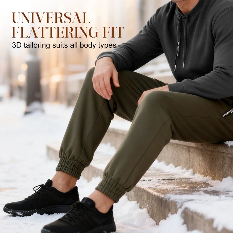 Cosline Men's Warm-Lined Waterproof Pants with Drawstring