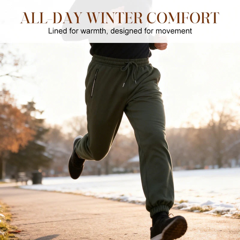 Cosline Men's Warm-Lined Waterproof Pants with Drawstring