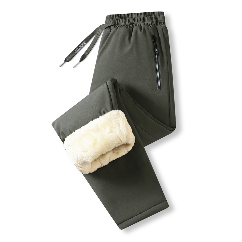 Cosline Men's Warm-Lined Waterproof Pants with Drawstring