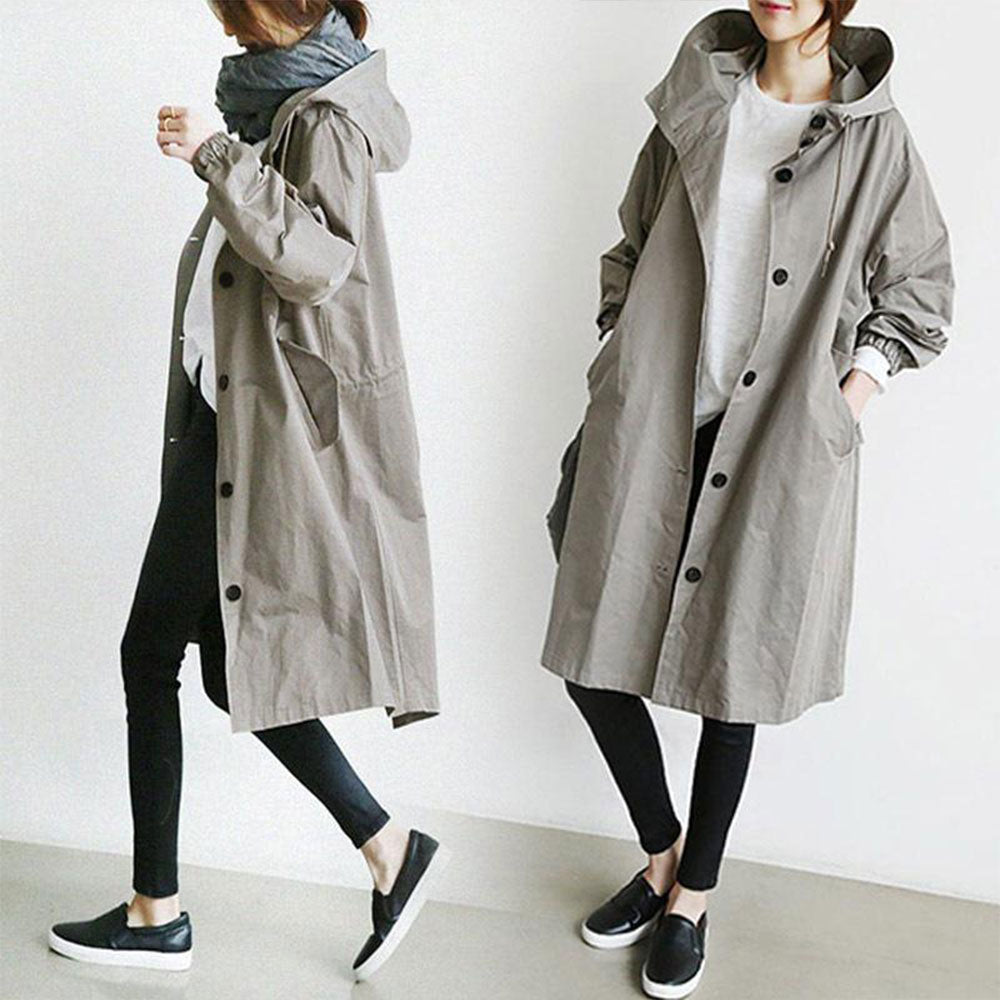 Cosline Waterproof windbreaker jacket with hood in plus size