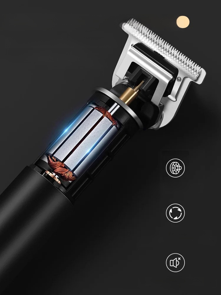 Silent and no-stuck hair Electric oil-cut carving hair clipper, The ultimate carving trimmer. Skin-close precision for that perfect sharp look.