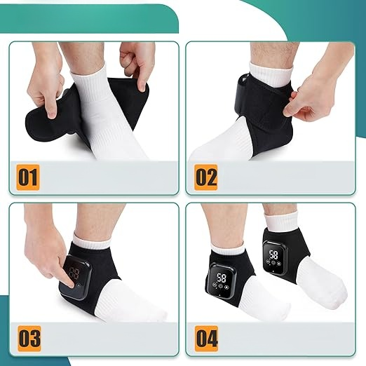 👣 Say Goodbye to Ankle Pain with Our Heated Ankle Massager! 🔥10 times the deep kneading power, relieving ankle pain and swelling in just 1 minute!