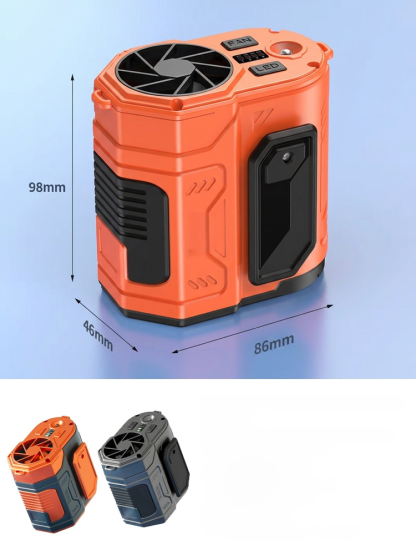 High-Speed Powerful Waist Clip Fan, Save [50%]! Instant 30°F Cooling in Seconds, End the 104°F Heat! 360° Full-Body Cooling for 2X Outdoor Work Productivity.