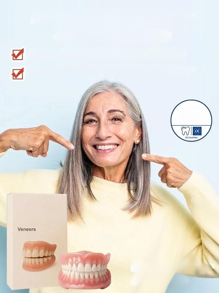  [Epic Upgrade] Premium Full Cover Dentures, Latest 3rd-gen silicone dentures: No grinding, 1min fit, natural. Pay after delivery if satisfied.