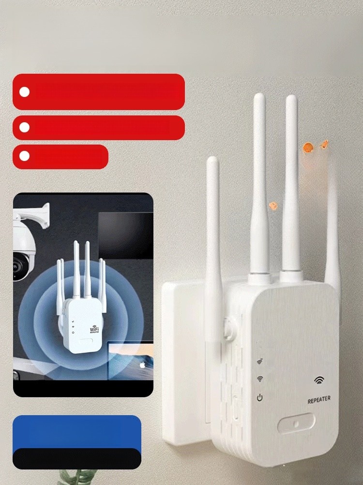 Dual-Band 1200Mbps WiFi Extender. Stronger Signal and Faster Speeds for Your Entire Home. Eliminate WiFi dead zones instantly. High-speed 5GHz support for gaming and 4K streaming.