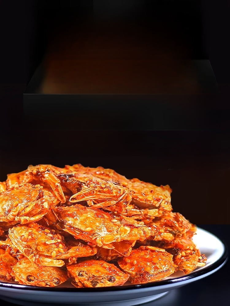 More addictive than chips and spicy corn snacks, golden spicy little crabs. Made from wild crabs from the pristine waters