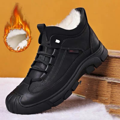 The exterior is made of high-quality cowhide leather, which is soft and durable. The interior is made of Australian wool, which provides excellent cold protection and heat retention. You won't feel cold even in temperatures as low as -30°C.