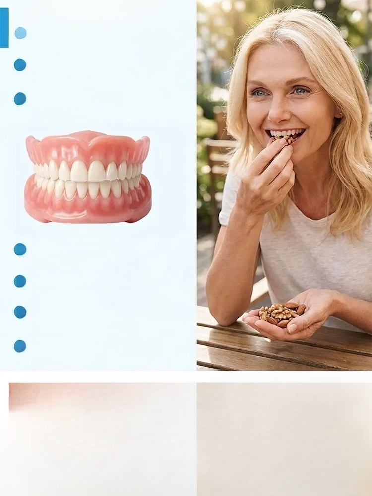  [Epic Upgrade] Premium Full Cover Dentures, Latest 3rd-gen silicone dentures: No grinding, 1min fit, natural. Pay after delivery if satisfied.