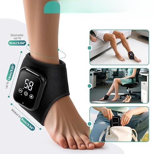 👣 Say Goodbye to Ankle Pain with Our Heated Ankle Massager! 🔥10 times the deep kneading power, relieving ankle pain and swelling in just 1 minute!